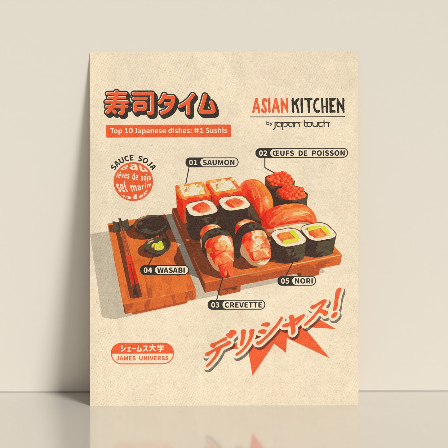 01 - "Sushi" - Print Texturé